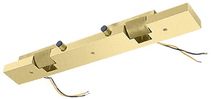 CRL Polished Brass Electric Strike Keeper for Double Doors - Fail Secure