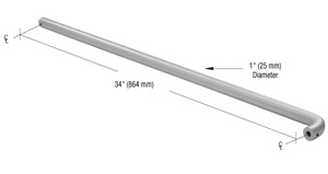 CRL Clear Anodized Astral Push Bar for 37" Door