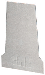 CRL Brushed Stainless End Cap for B5T Series Tapered Base Shoe