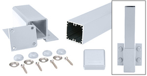 CRL Clear Anodized 48" Inside 135 Degree Fascia Mount Post Kit for 100 Series Rails