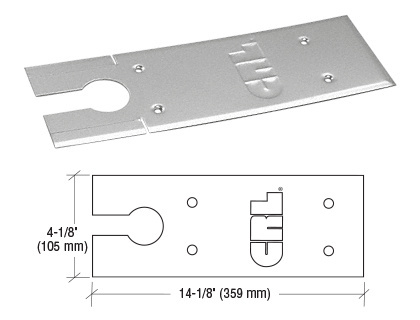CRL Brushed Stainless Cover Plates for 8500 Series Floor Mounted Closer