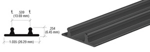 CRL Flat Black Aluminum Lower Channel for Deep Recess Installations