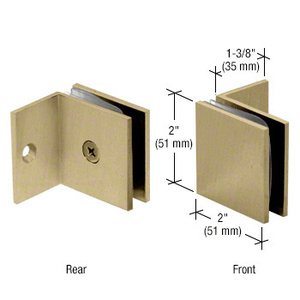 CRL Brushed Bronze Vienna 337 Series Adjustable Wall Mount Full Back Plate  Hinge