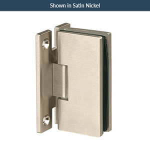 Brushed Nickel Wall Mount with "H" Back Plate Designer Mini Series Hinge