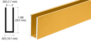 CRL Brite Gold Anodized Aluminum Channel Extrusion