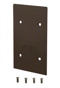 CRL Black Bronze End Cap for 9BL56 Series Standard Square Base Shoe