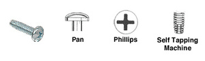 CRL 10-24 x 1-5/8" Pan Head Phillips Self-Tapping Machine Screws