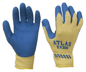 Showa KV300 Atlas Kevlar Natural Rubber Dipped Gloves