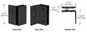 CRL Matte Black Geneva Series Wall Mount Bracket