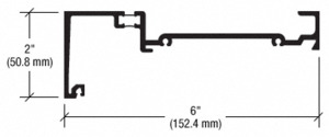 CRL-U.S. Aluminum Header Clear Anodized - 24'-2"