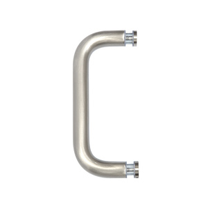 CRL Brushed Nickel 6" Single-Sided Solid 3/4" Diameter Pull Handle Without Metal Washers