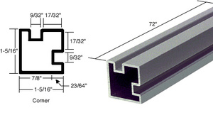 CRL Satin Anodized 72" Corner Post Extrusion