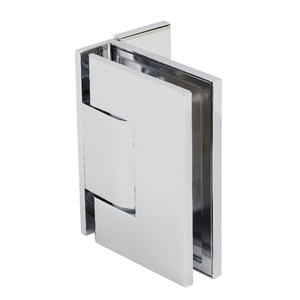 CRL Chrome Melbourne Adjustable Wall Mount Offset Back Plate with Cover Plate Hinge