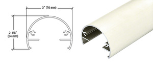 CRL Oyster White 300X Series 241" Top Rail