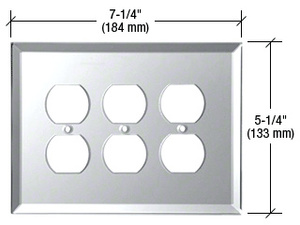 CRL Clear Triple Duplex Glass Mirror Plate