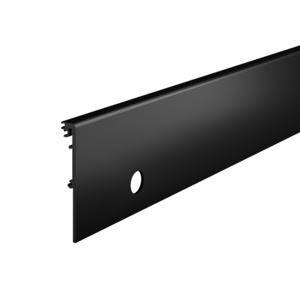 CRL DRX™ 4" Matte Black Square Side Cover with Lock Cylinder Prep - 110" Length