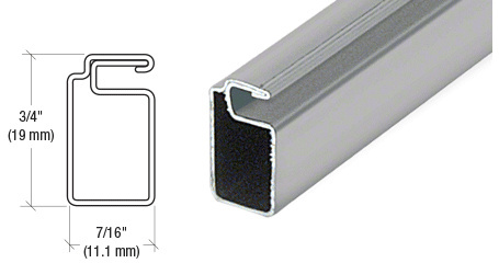 CRL Gray 3/4" x 7/16" Roll Formed Aluminum Screen Frame - 144"
