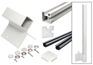 CRL Sky White 1100 Series Outiside 90 Degree Fascia Mount Post Kit