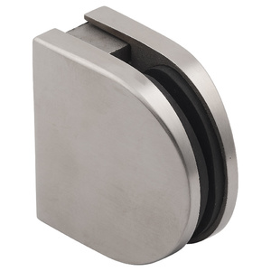 Brushed Stainless Steel Z-Series Wall Mount Glass Clip
