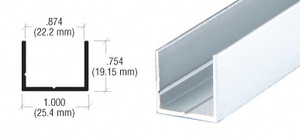 CRL Brite Anodized 7/8" Single U-Channel