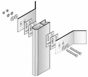 CRL-U.S. Aluminum Mid-Span Anchor for 90º Corner Vertical Mullions- 6/Pk