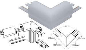 CRL Clear Anodized 300 Series Top Cap 90º Corner