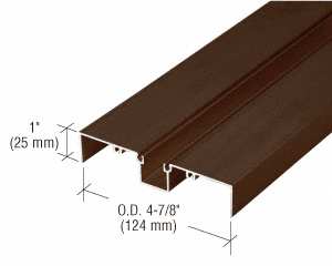 CRL 487 Bronze Anodized OfficeFront™ Deep Pocket Glazing Insert - 24'-2"