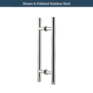 Polished Nickel 8" Ladder Pull Back to Back Handles