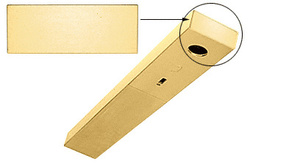 CRL Satin Brass End Cap for 1-3/4" x 4" Headers