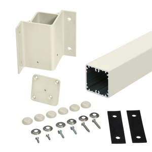 CRL Oyster White 36" 200, 300, 350, and 400 Series 90 Degree Inside Fascia Mounted Post Kit