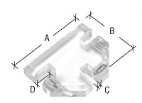 CRL Clear Acrylic 3-Way Heavy Glass Connector for 1/2" Glass
