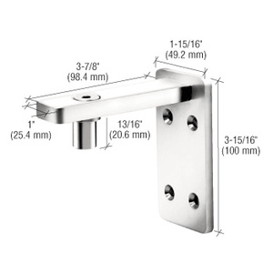 CRL Polished Stainless Wall Mount Post Pivot