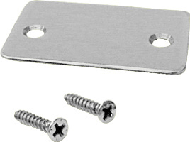 CRL Brushed Stainless End Cap with Screws for Shallow U-Channel