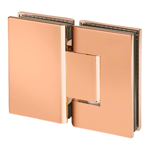 Polished Copper 180º Glass to Glass Adjustable Designer Series Hinge