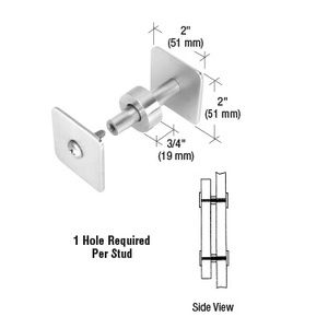 CRL Brushed Stainless Spacers for Use with Bullet Resistant Protective Barrier Surround Sound Speak Thru System