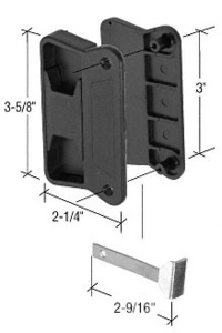 CRL Black Sliding Screen Latch and Pull With 3" Screw Holes for Superior Aluminum