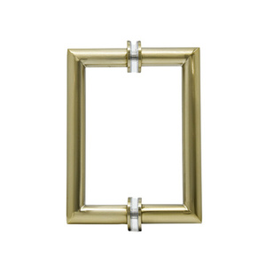 Carré 3 Brass Handle Pull on center in Bright Chrome - Grandeur