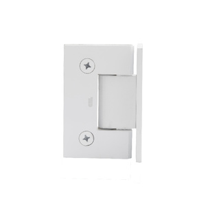 CRL All White Geneva 037 Series Wall Mount Full Back Plate Standard Hinge