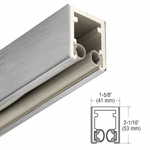 CRL-Blumcraft® Brushed Stainless 1-5/8" Head Channel for 1/2" Glass - 120"