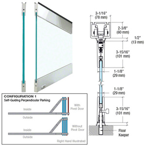 CRL Satin Anodized Type 1 Easy Slide Stacking Partition System