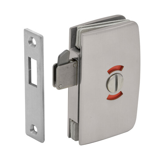 CRL Brushed Nickel Sliding Glass Door Lock with Indicator for 5/16