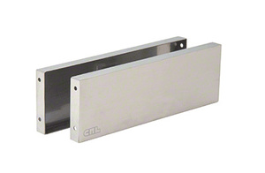CRL Brushed Stainless Steel Cladding for Oil Dynamic Patch Fitting Door Hinge