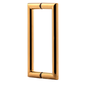 Polished Brass 8" Mitered Style Back to Back Handles