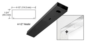 CRL Black Powder Coated 4-1/2" x 36" Single Door Header