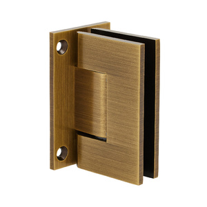 CRL Antique Brass Geneva 537 Series Wall Mount Full Back Plate Standard Hinge With 5 Degree Offset