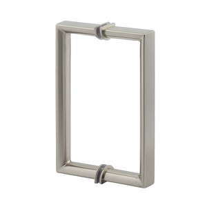 Brushed Nickel 6" Half Round Mitered Handles