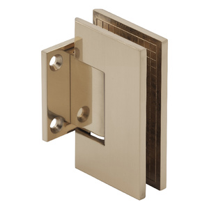 Polished Brass Wall Mount with Short Back Plate Adjustable Designer Series Hinge