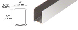 CRL Polished Stainless 3/8" Radiused Back Steel U-Channel - 98"