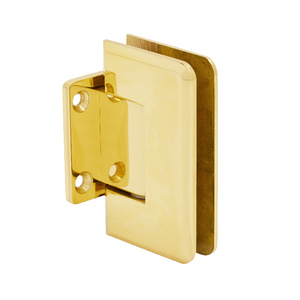 CRL Polished Brass Pinnacle 074 Series Wall Mount Short Back Plate Hinge