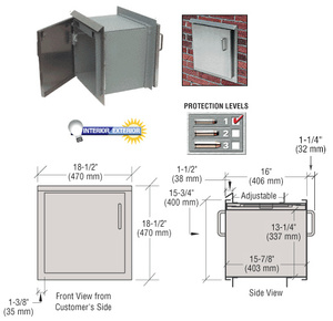 CRL Primed Package Receiver with Prime Painted Steel Door Protection Level 1